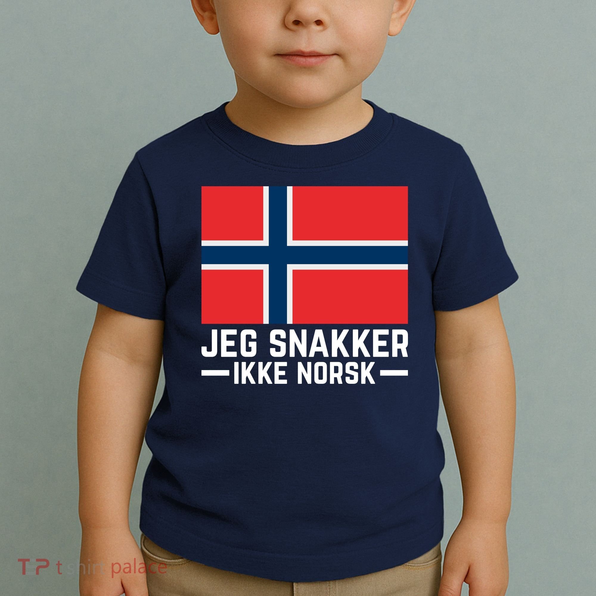 Jeg Snakker Ikke Norsk Norwegian Flag Toddler T-Shirt