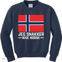 Jeg Snakker Ikke Norsk Norwegian Flag Kids Sweatshirt thumb 0