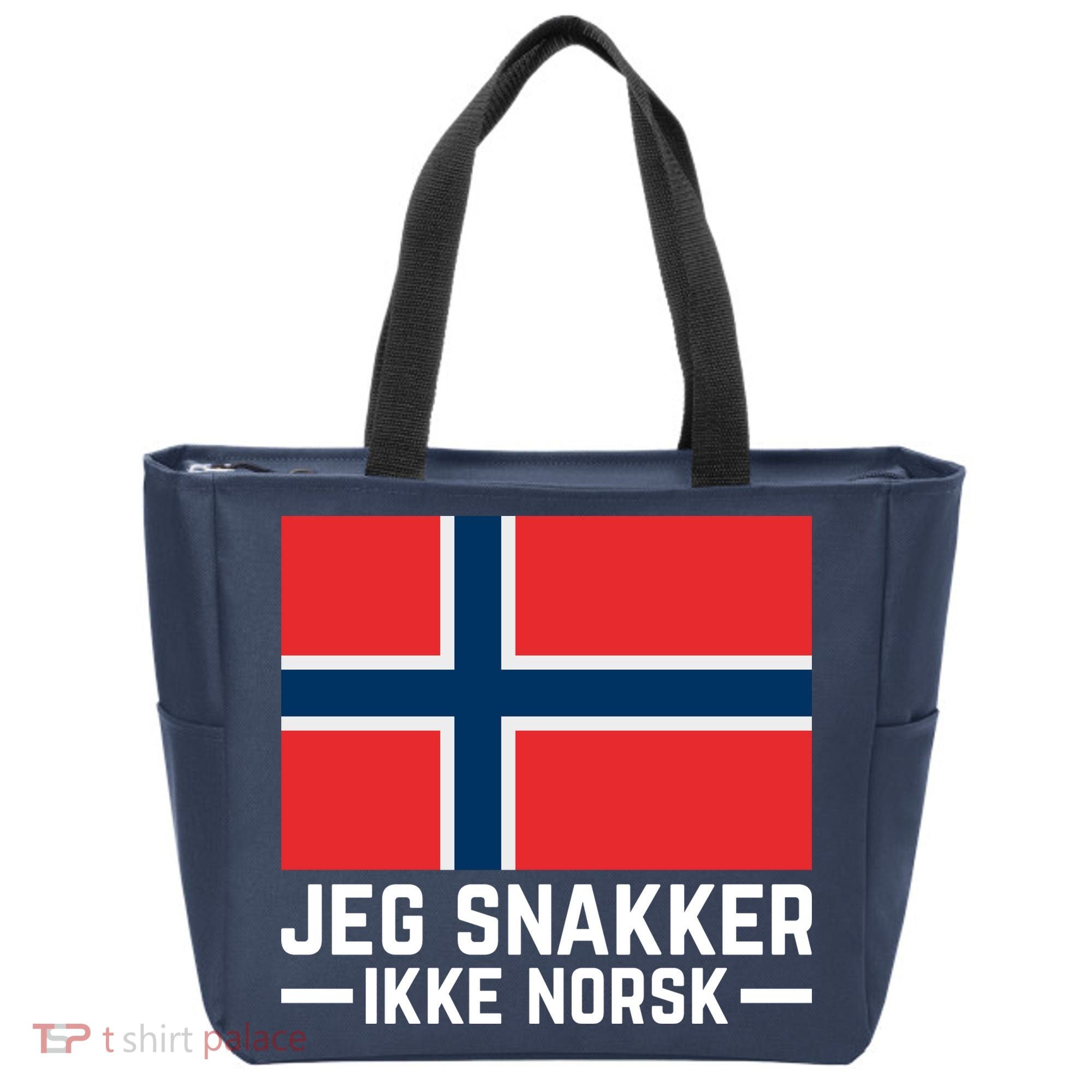 Jeg Snakker Ikke Norsk Norwegian Flag Tote Bag