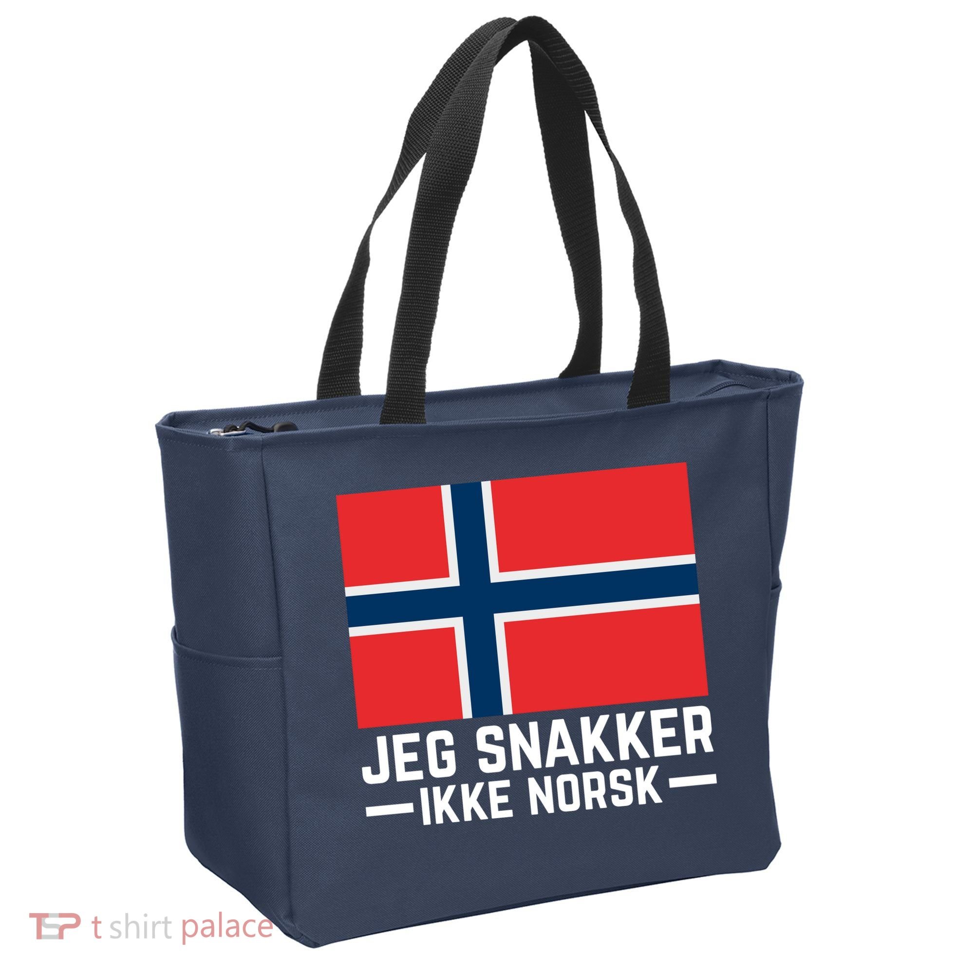 Jeg Snakker Ikke Norsk Norwegian Flag Tote Bag