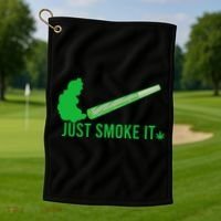 Just Smoke It Golf Towel thumb 1