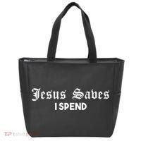 Jesus Saves I Spend Tote Bag thumb 0