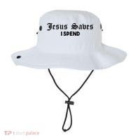 Jesus Saves I Spend Bucket Hat thumb 0