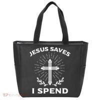 Jesus Saves I Spend Tote Bag thumb 0