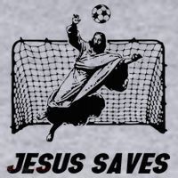 Jesus Saves Jesus Saved Soccer Goal Goalie Women's Sweatshirt thumb 2