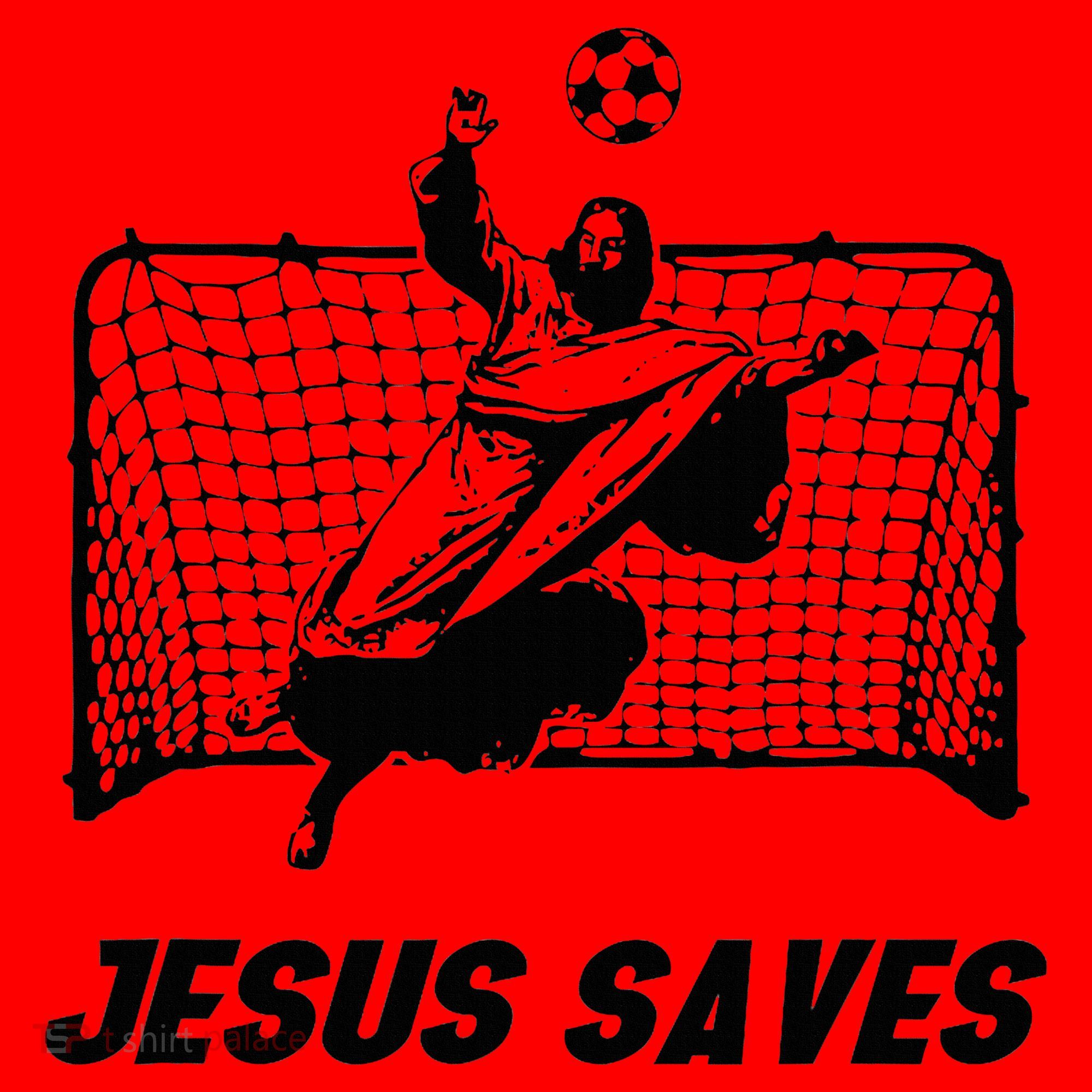 Jesus Saves Jesus Saved Soccer Goal Goalie Santa Hat