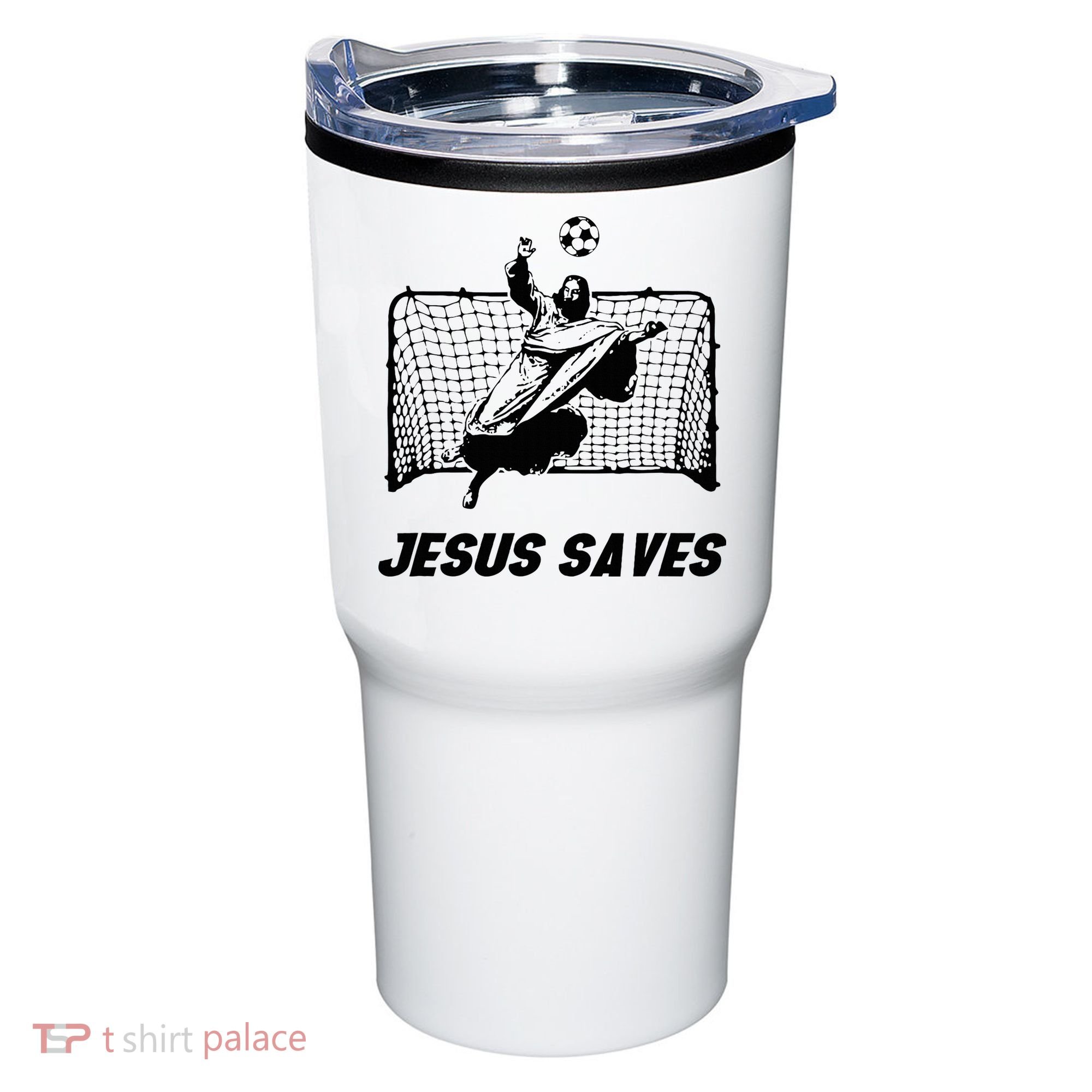Jesus Saves Jesus Saved Soccer Goal Goalie Tumbler