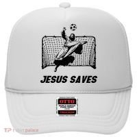 Jesus Saves Jesus Saved Soccer Goal Goalie Hat thumb 0