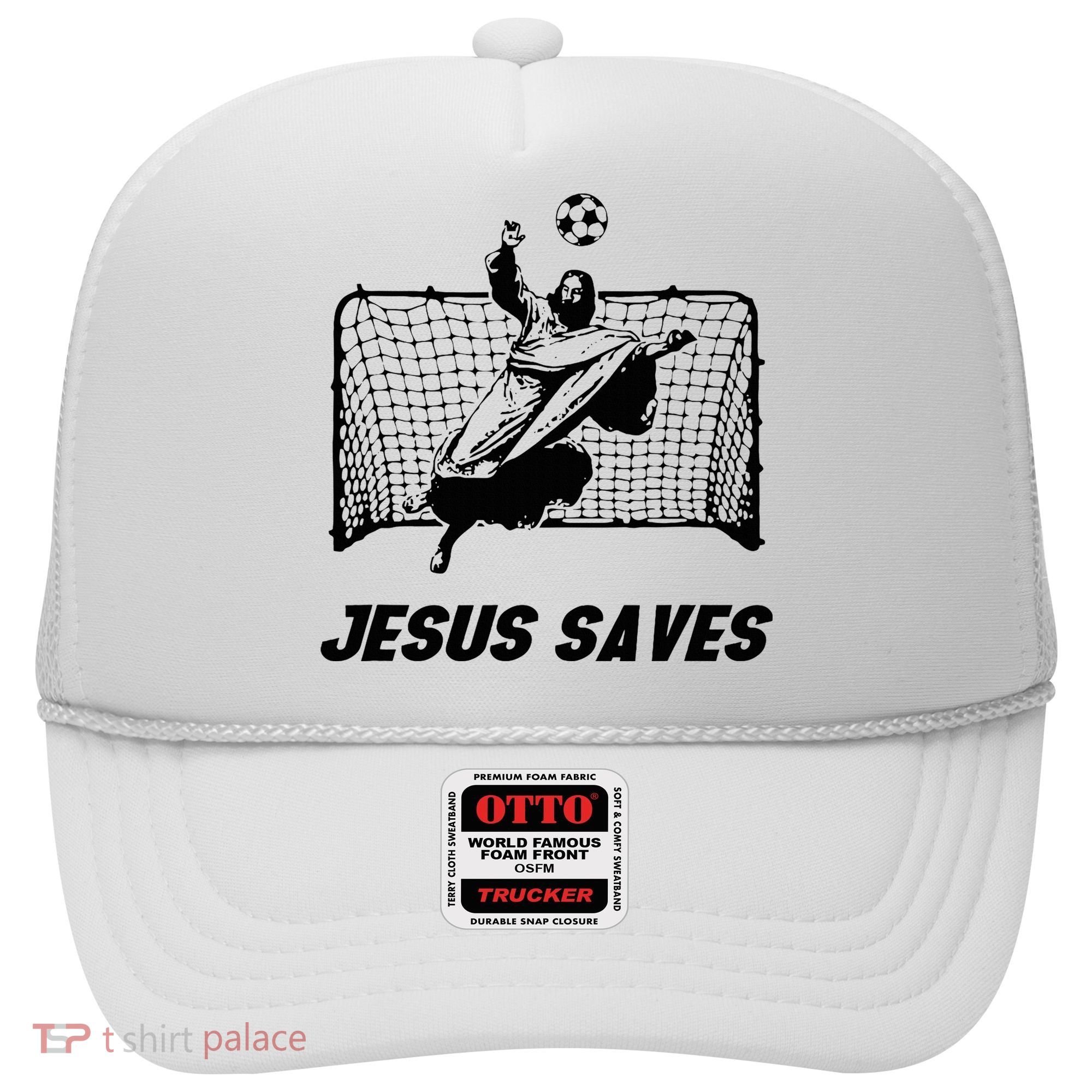 Jesus Saves Jesus Saved Soccer Goal Goalie Hat