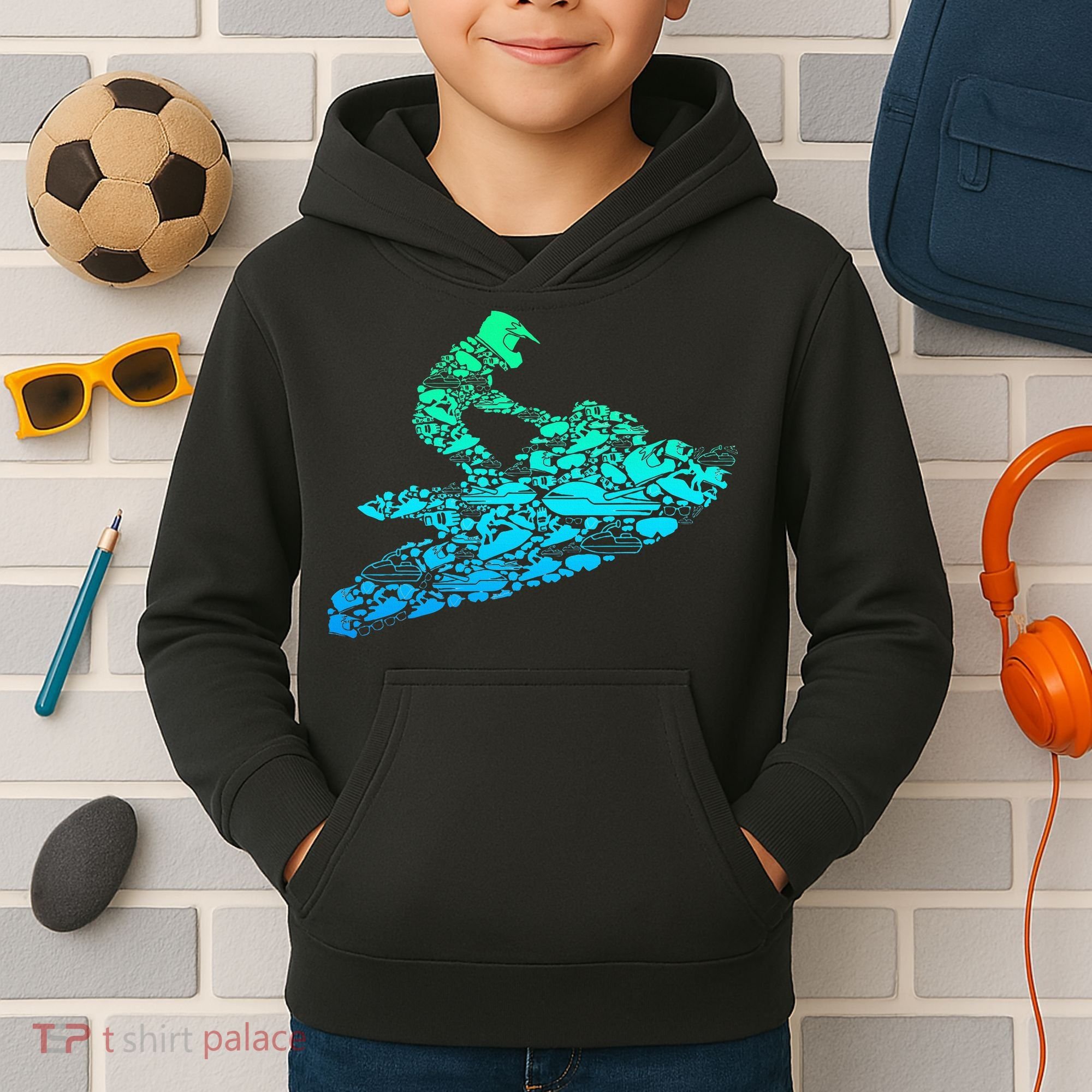 Jet Ski Jetski Kids Hoodie