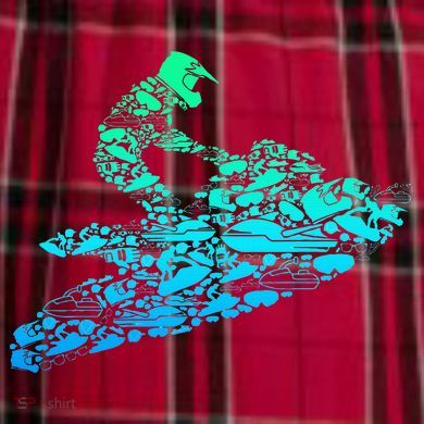 Jet Ski Jetski Men's Flannel Plaid Pajama Pants