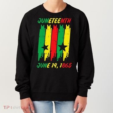 Juneteenth Stripes June 19 1865 Africa Colors Women's Sweatshirt