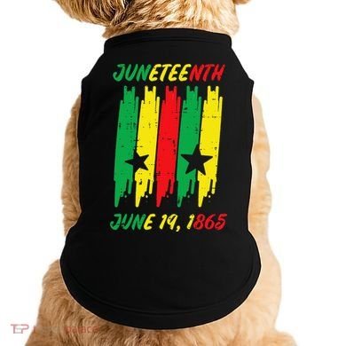 Juneteenth Stripes June 19 1865 Africa Colors Doggie Tank