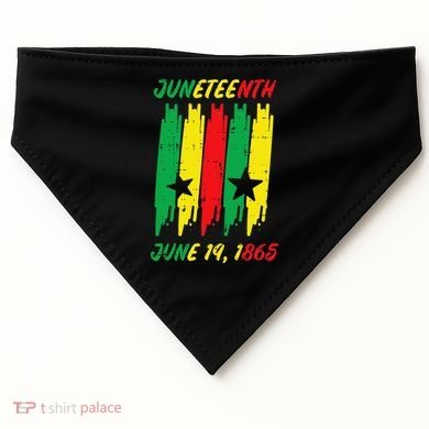 Juneteenth Stripes June 19 1865 Africa Colors USA-Made Doggie Bandana