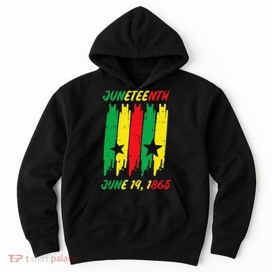 Juneteenth Stripes June 19 1865 Africa Colors Hoodie