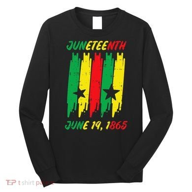 Juneteenth Stripes June 19 1865 Africa Colors Long Sleeve Shirt