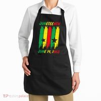 Juneteenth Stripes June 19 1865 Africa Colors Apron thumb 2