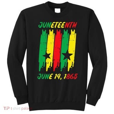 Juneteenth Stripes June 19 1865 Africa Colors Sweatshirt