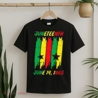 Juneteenth Stripes June 19 1865 Africa Colors T-Shirt thumb 2