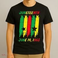Juneteenth Stripes June 19 1865 Africa Colors T-Shirt thumb 3