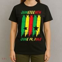 Juneteenth Stripes June 19 1865 Africa Colors T-Shirt thumb 4