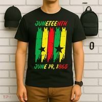 Juneteenth Stripes June 19 1865 Africa Colors T-Shirt thumb 6