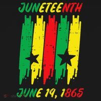 Juneteenth Stripes June 19 1865 Africa Colors T-Shirt thumb 7