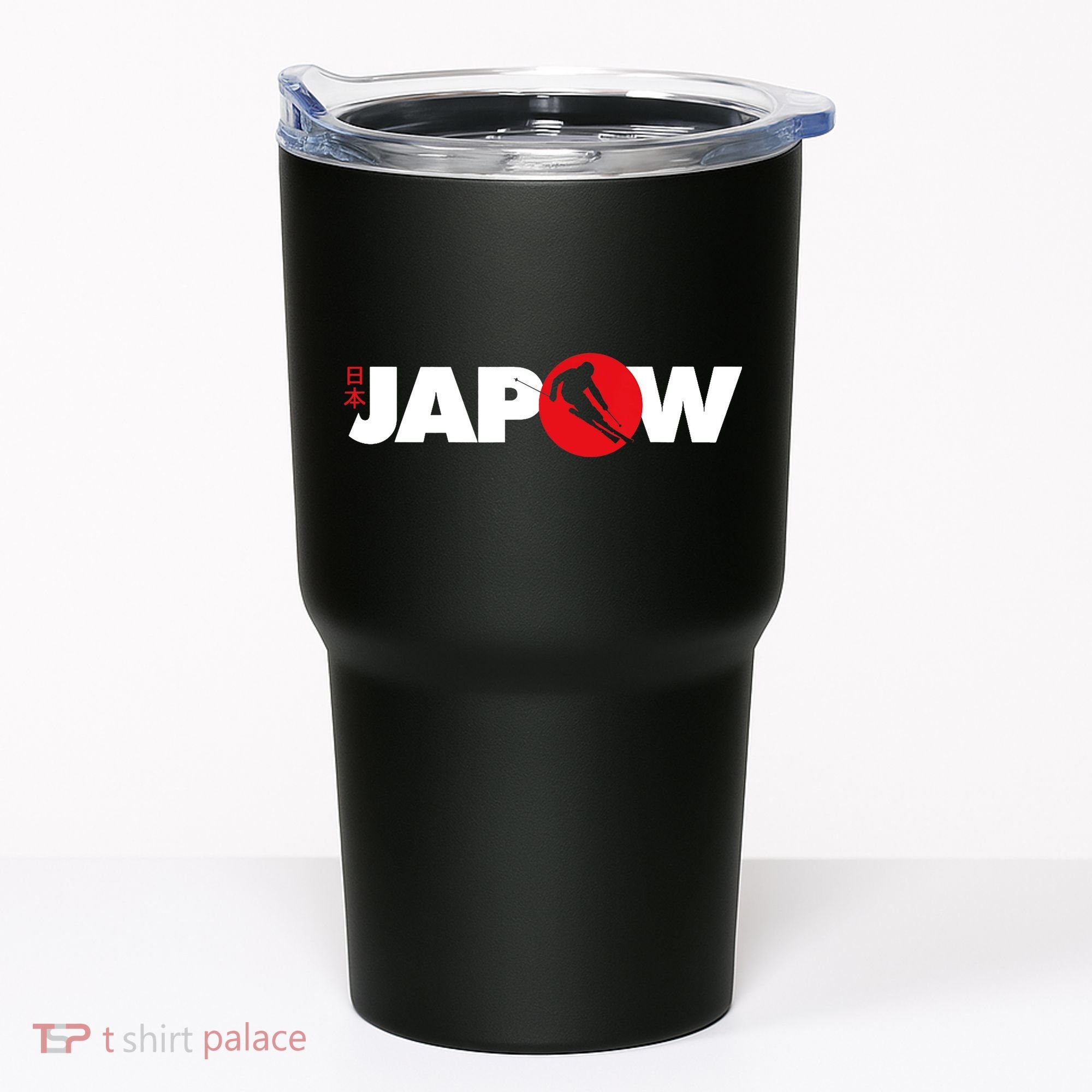 Japan Ski Japow Powder Skiing Japanese Flag Tumbler