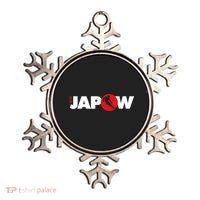 Japan Ski Japow Powder Skiing Japanese Flag Ornament thumb 0