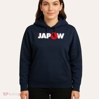 Japan Ski Japow Powder Skiing Japanese Flag Hoodie thumb 5