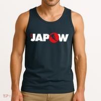 Japan Ski Japow Powder Skiing Japanese Flag Tank Top thumb 3