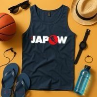 Japan Ski Japow Powder Skiing Japanese Flag Tank Top thumb 4