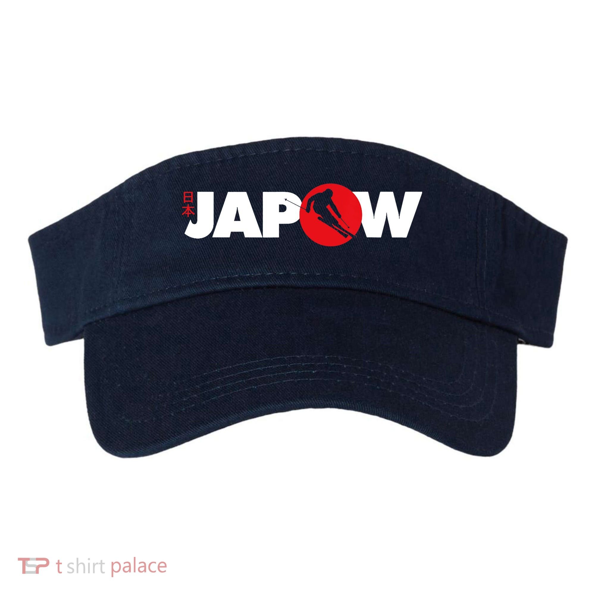Japan Ski Japow Powder Skiing Japanese Flag Visor