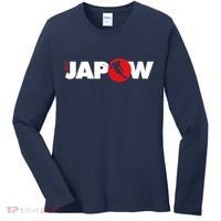 Japan Ski Japow Powder Skiing Japanese Flag Women's Long Sleeve Shirt thumb 0