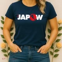 Japan Ski Japow Powder Skiing Japanese Flag Women's T-Shirt thumb 2