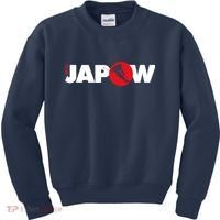 Japan Ski Japow Powder Skiing Japanese Flag Kids Sweatshirt thumb 0
