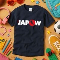 Japan Ski Japow Powder Skiing Japanese Flag Kids T-Shirt thumb 3