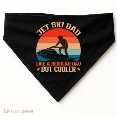 Jet Skiing Jetski Dad Like A Regular Dad But Cooler Gift USA-Made Doggie Bandana