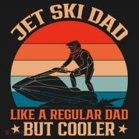 Jet Skiing Jetski Dad Like A Regular Dad But Cooler Gift Pajama Set thumb 2