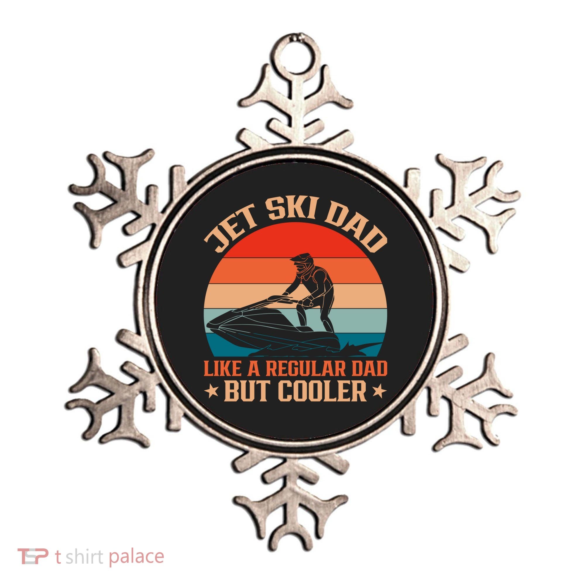 Jet Skiing Jetski Dad Like A Regular Dad But Cooler Gift Ornament