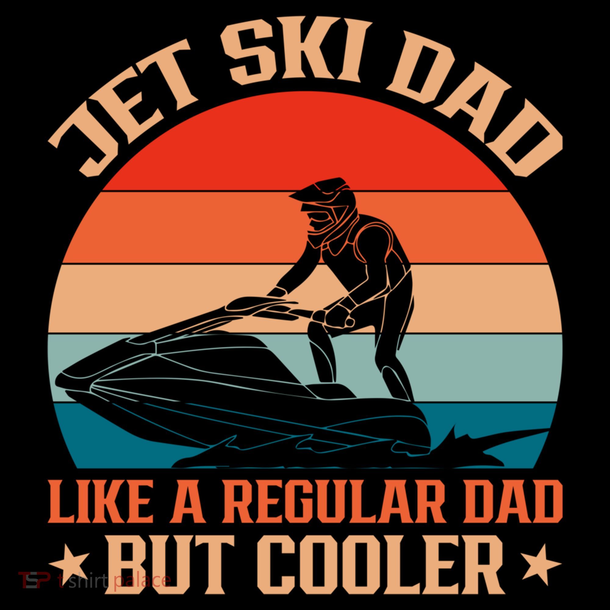 Jet Skiing Jetski Dad Like A Regular Dad But Cooler Gift Ornament