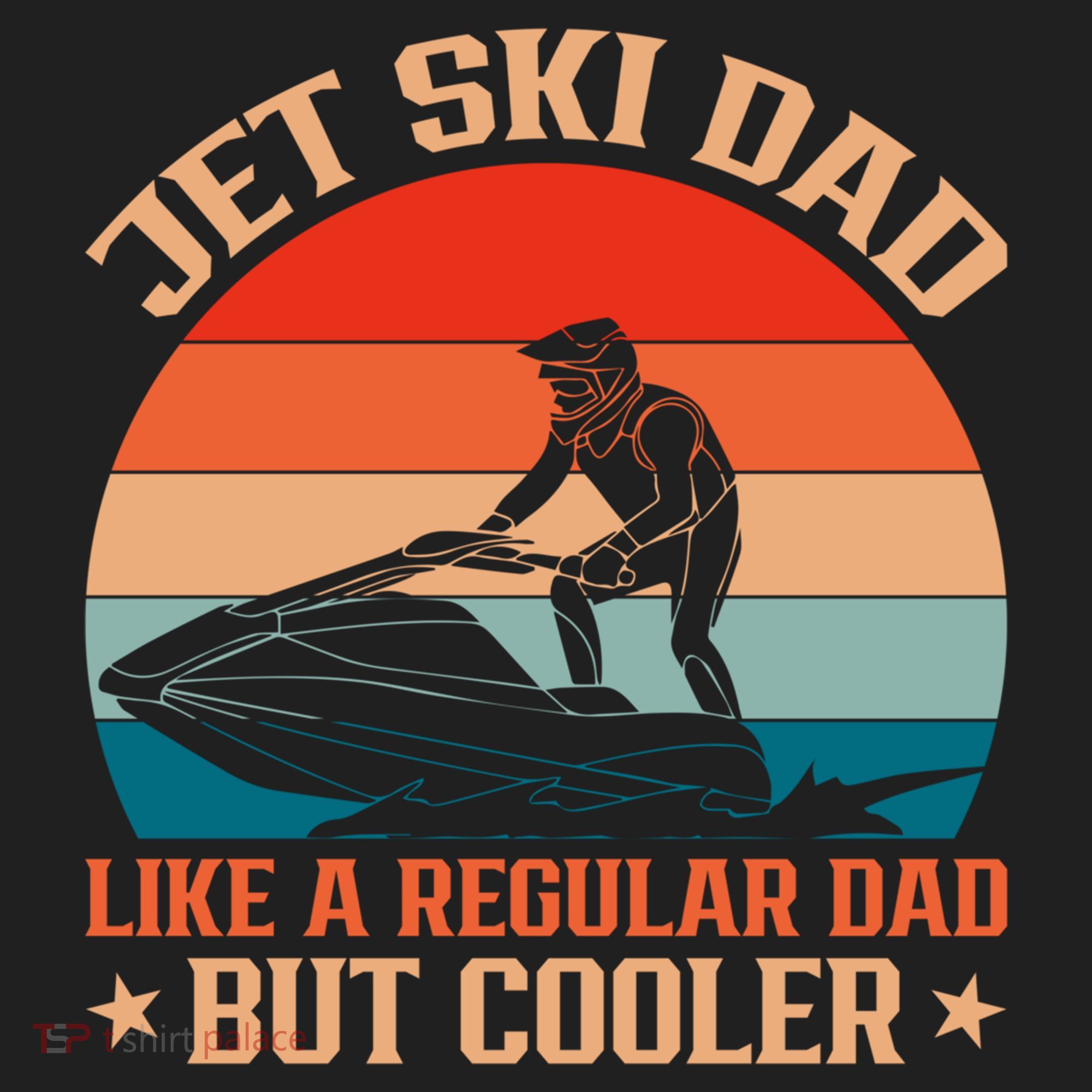 Jet Skiing Jetski Dad Like A Regular Dad But Cooler Gift Golf Towel