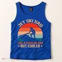 Jet Skiing Jetski Dad Like A Regular Dad But Cooler Gift Tank Top thumb 2