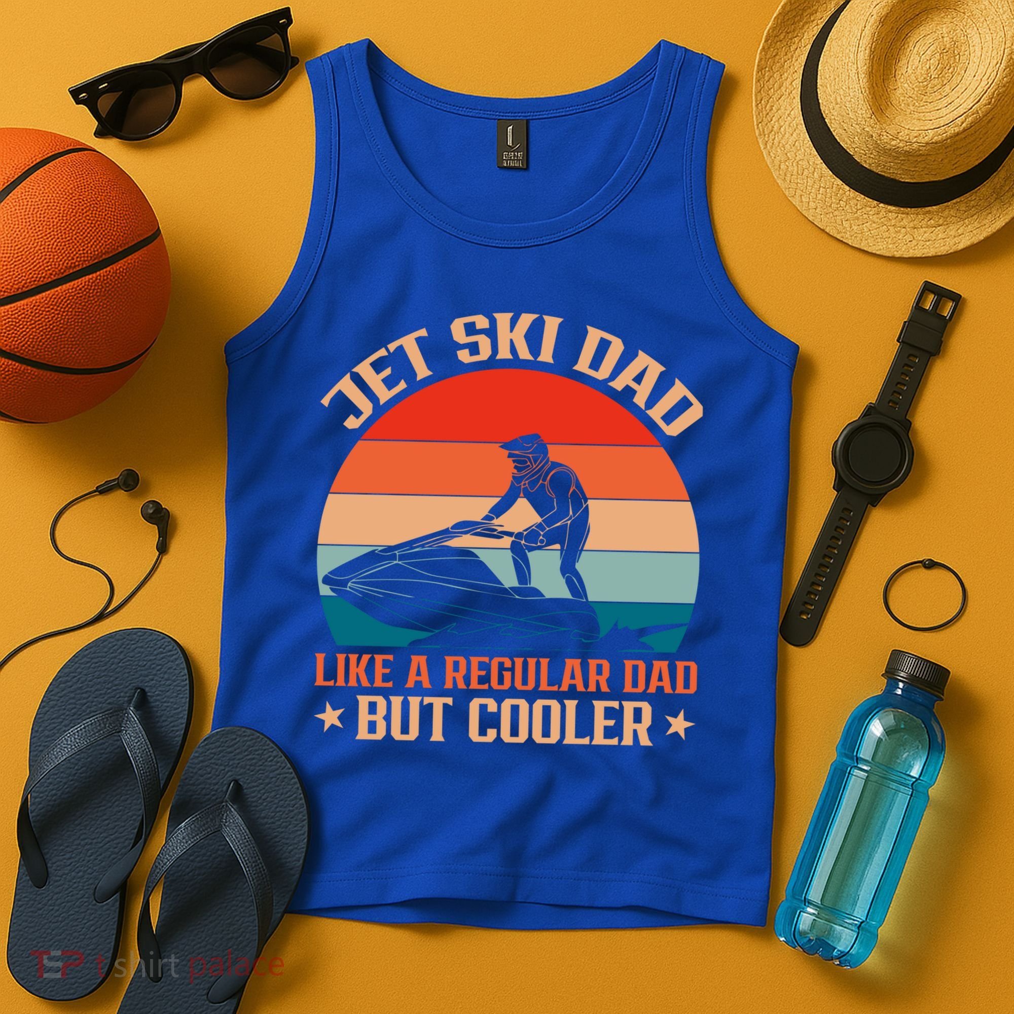 Jet Skiing Jetski Dad Like A Regular Dad But Cooler Gift Tank Top