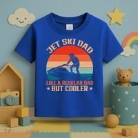 Jet Skiing Jetski Dad Like A Regular Dad But Cooler Gift Toddler T-Shirt thumb 3