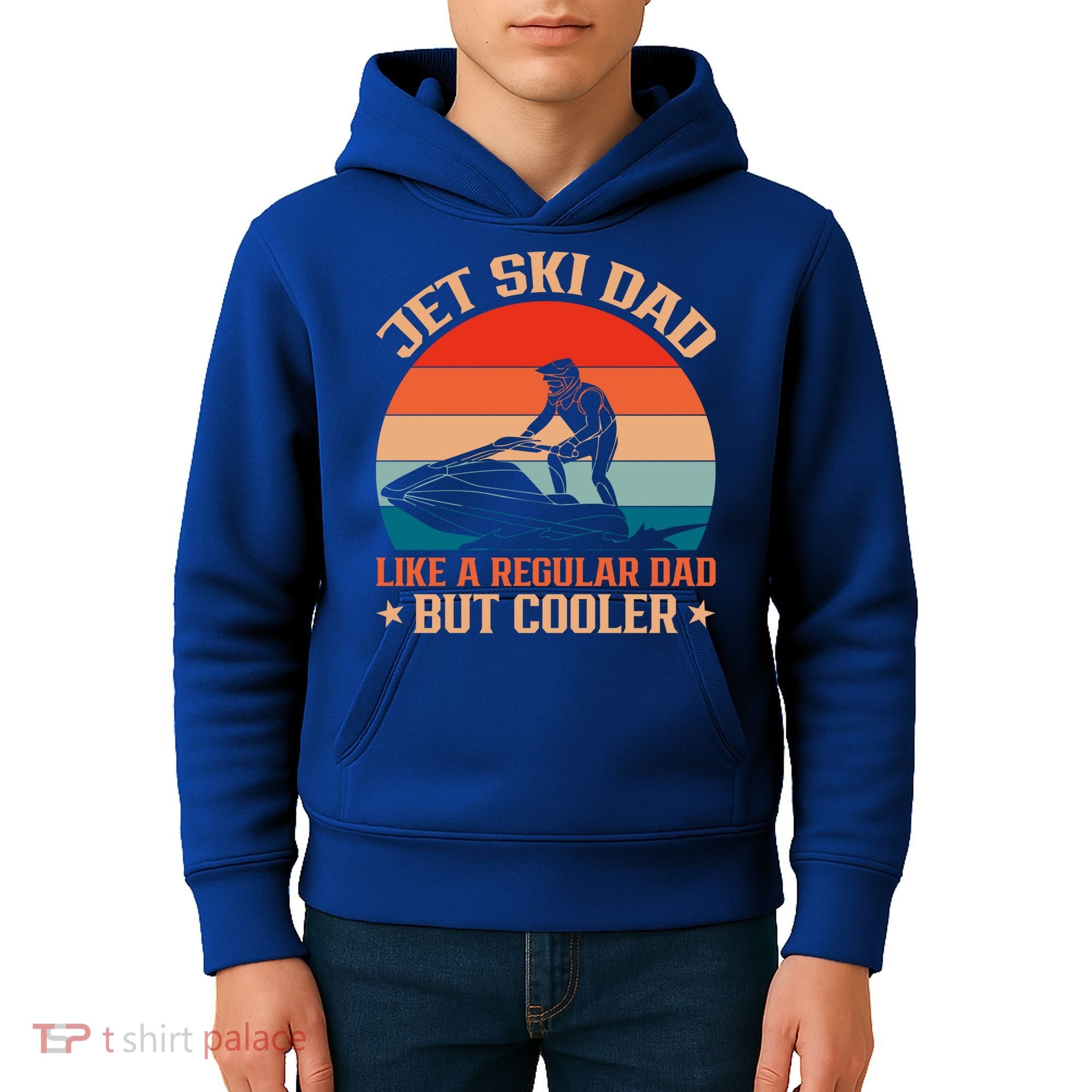 Jet Skiing Jetski Dad Like A Regular Dad But Cooler Gift Kids Hoodie