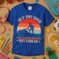 Jet Skiing Jetski Dad Like A Regular Dad But Cooler Gift Kids T-Shirt thumb 3