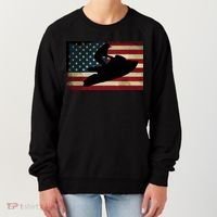 Jet Ski Jet Skier Tee Jet Skiing USA Flag Women's Sweatshirt thumb 0