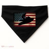 Jet Ski Jet Skier Tee Jet Skiing USA Flag USA-Made Doggie Bandana thumb 0