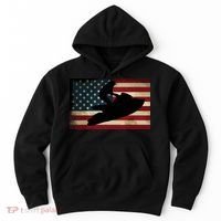 Jet Ski Jet Skier Tee Jet Skiing USA Flag Hoodie thumb 0